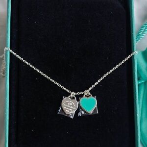 Silver and Turquoise Heart Pendant Necklace
